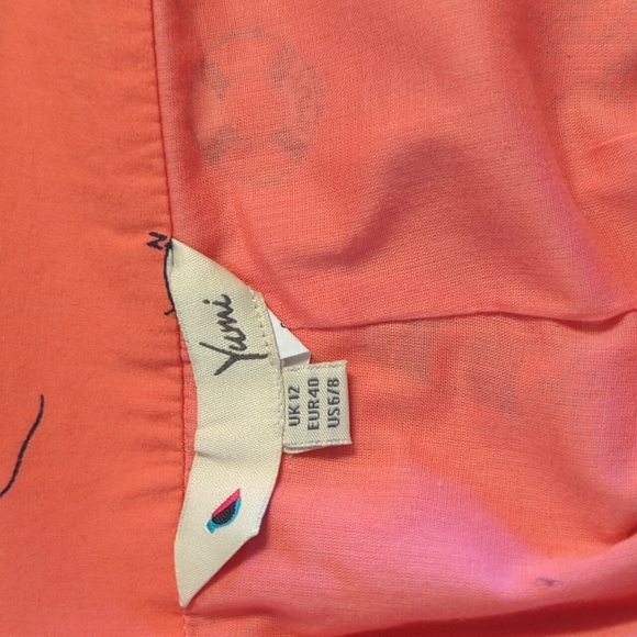 Yumi Size 6/8 Nautical Themed Print Pink and Blue Mini Skirt - Picture 6 of 6